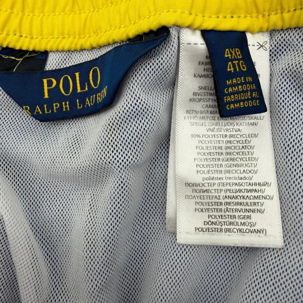 Polo Ralph Lauren Mens Blue Swim Trunks Big & Tall‎ 4XB Mesh Lined Pony Logo
